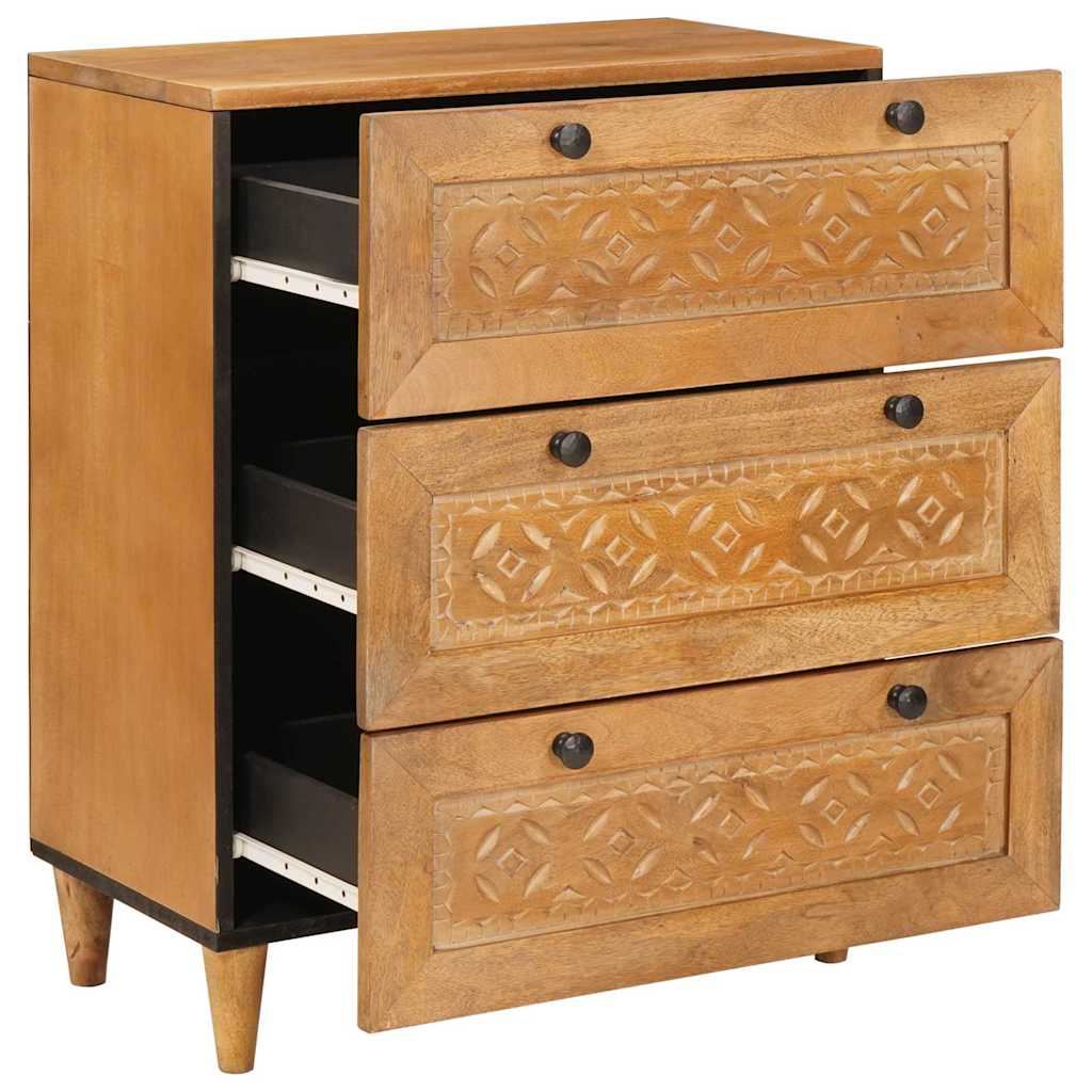 Buffet Marron clair 60 x 33 x 75 cm bois de manguier massif