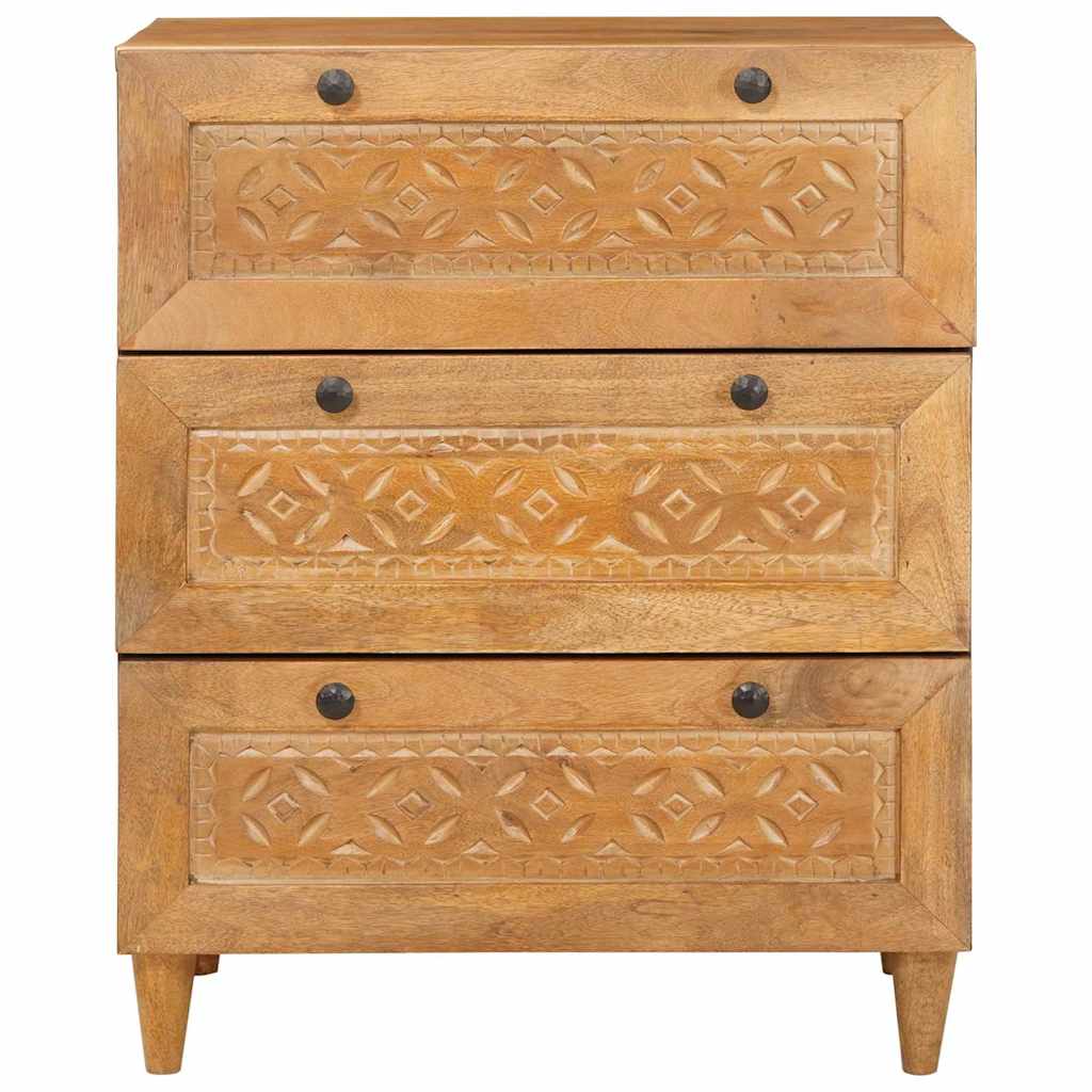 Buffet Marron clair 60 x 33 x 75 cm bois de manguier massif