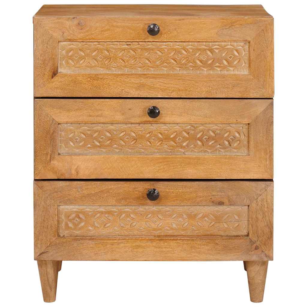 Table de chevet avec tiroir Marron clair 50 x 33 x 60 cm - XIOS