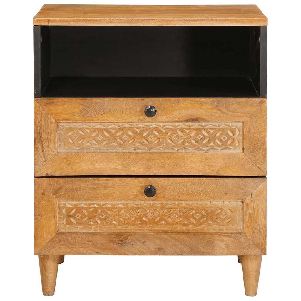 Table de chevet avec tiroir Marron clair 50 x 33 x 60 cm - XIOS