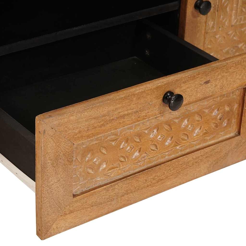 Meuble TV Marron clair 105 x 33 x 46 cm bois de manguier massif XIOS