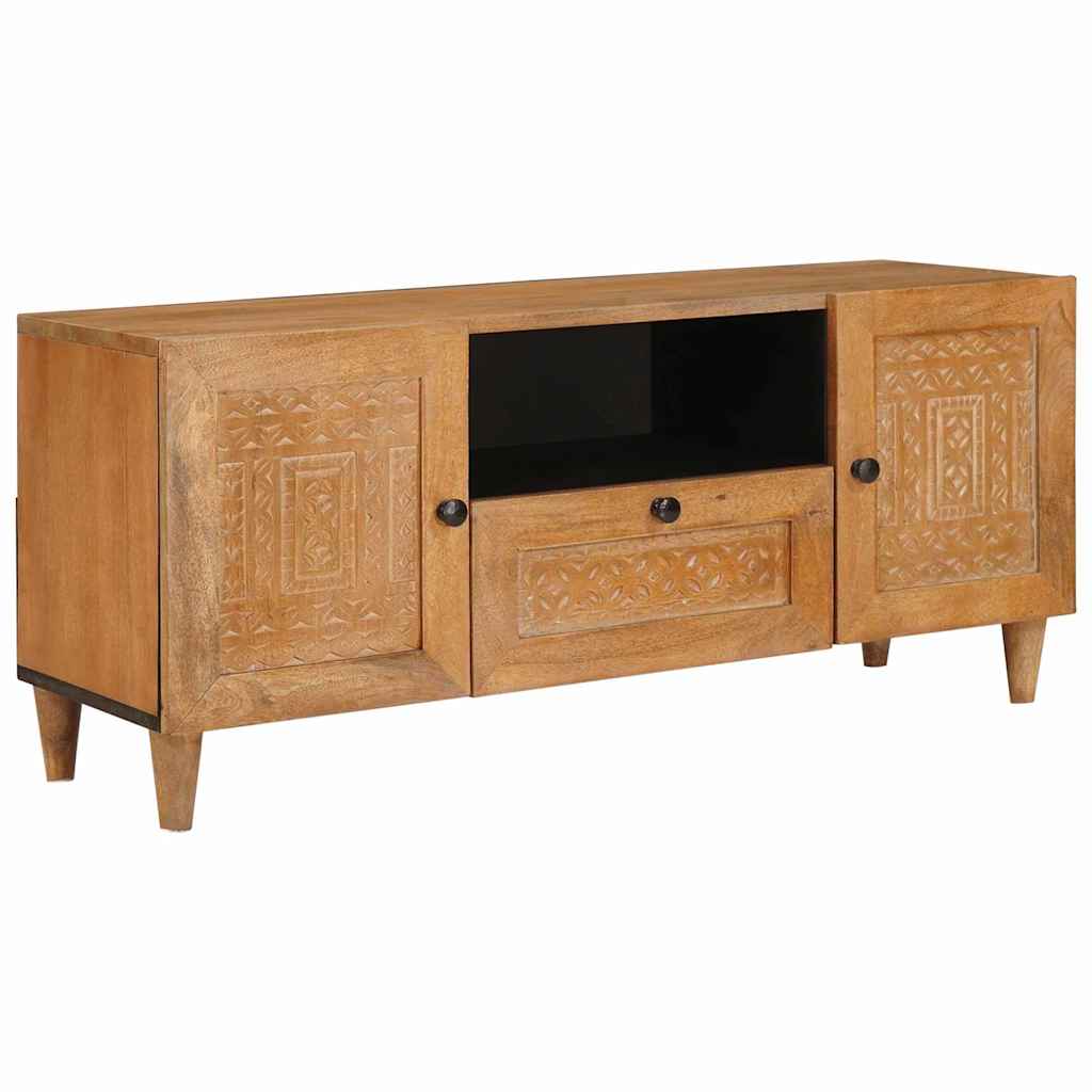 Meuble TV Marron clair 105 x 33 x 46 cm bois de manguier massif XIOS