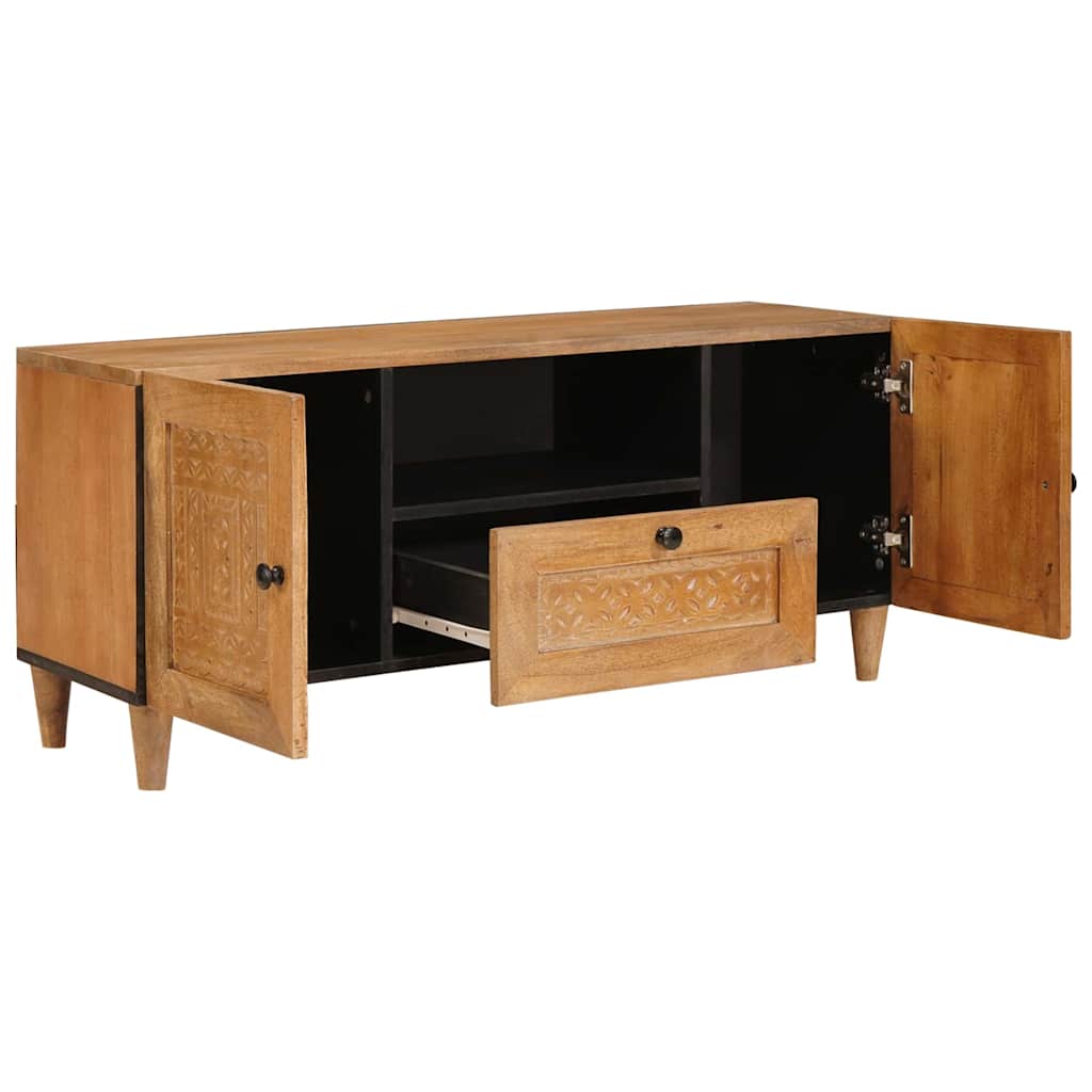 Meuble TV Marron clair 105 x 33 x 46 cm bois de manguier massif XIOS