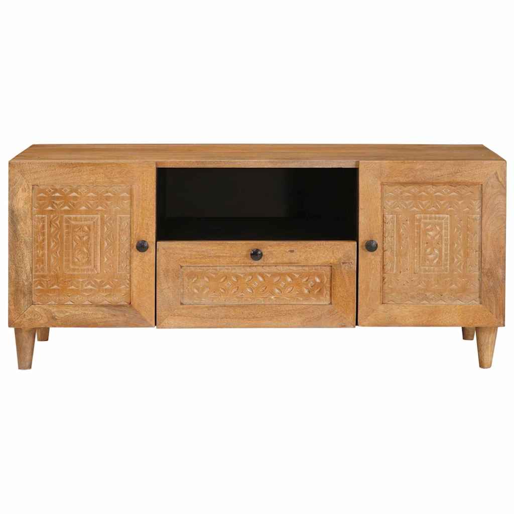 Meuble TV Marron clair 105 x 33 x 46 cm bois de manguier massif XIOS
