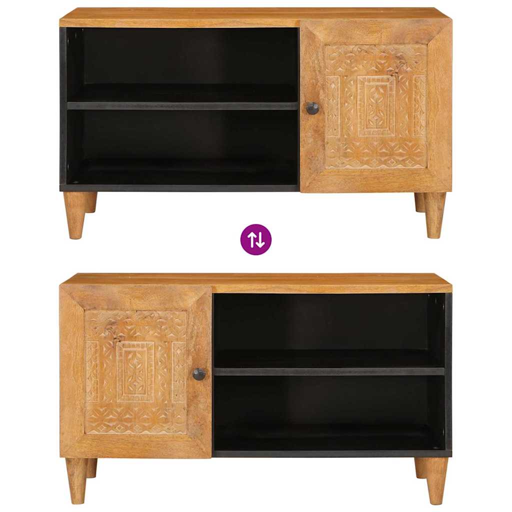 Meuble TV Marron clair 80 x 33 x 46 cm bois de manguier massif XIOS