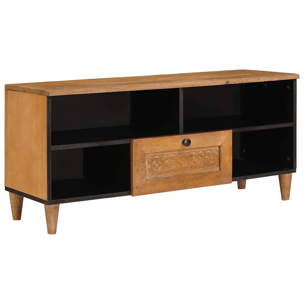 Meuble TV Marron clair 105 x 33 x 46 cm bois de manguier massif XIOS