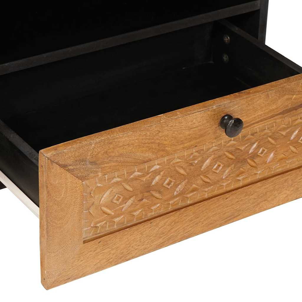 Meuble TV Marron clair 80 x 33 x 46 cm bois de manguier massif XIOS