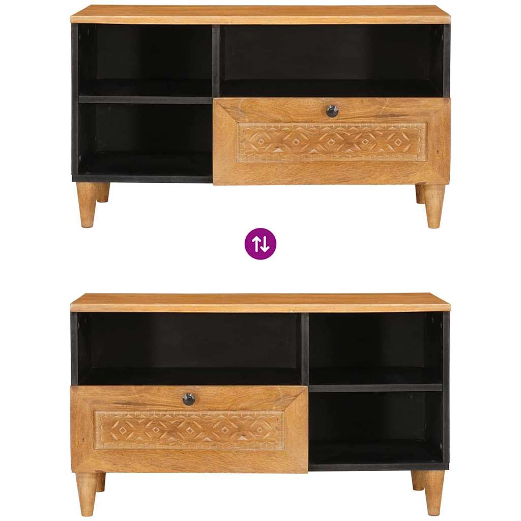 Meuble TV Marron clair 80 x 33 x 46 cm bois de manguier massif XIOS