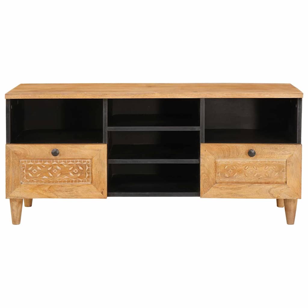 Meuble TV Marron clair 100 x 33 x 46 cm bois de manguier massif XIOS