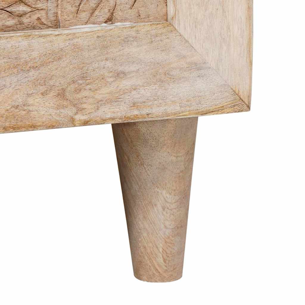 Table basse Beige 80 x 50 x 40 cm bois de manguier massif - XIOS