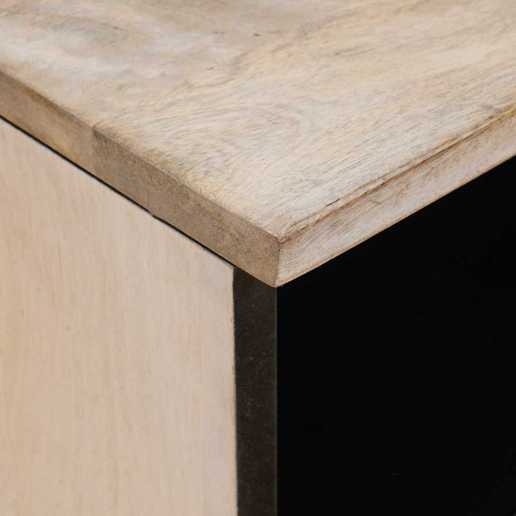 Table de chevet Beige 40 x 33 x 46 cm bois de manguier massif - XIOS
