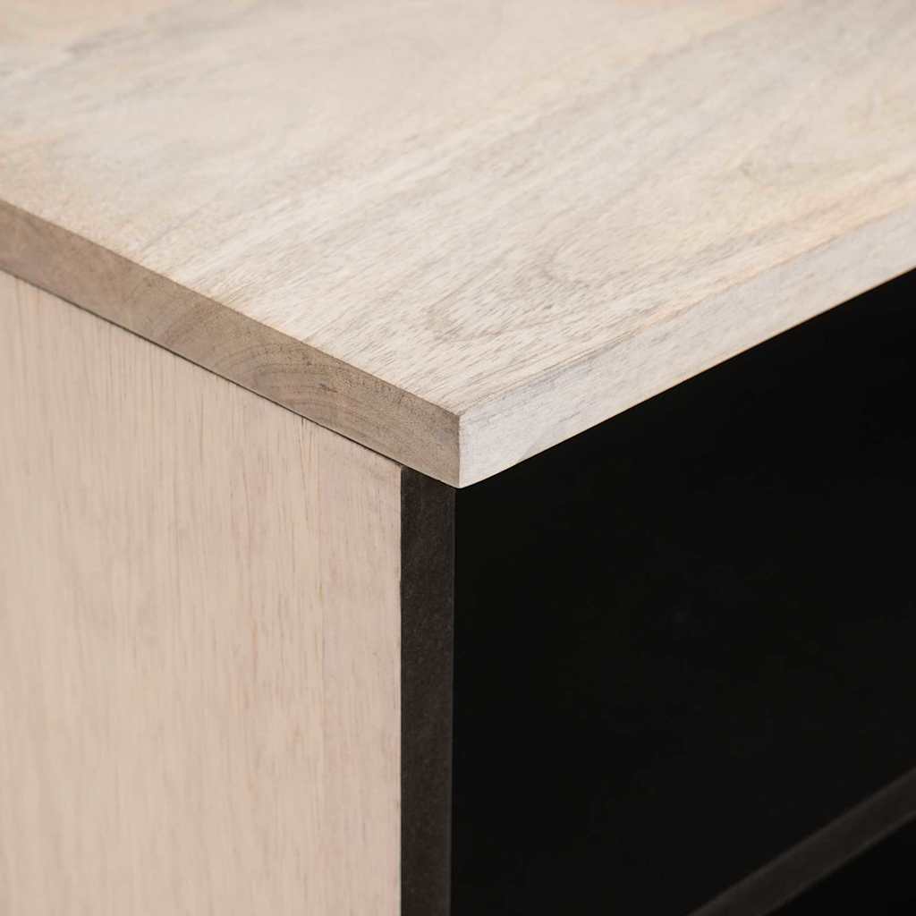 Meuble TV Blanc 105 x 33 x 46 cm bois de manguier massif XIOS