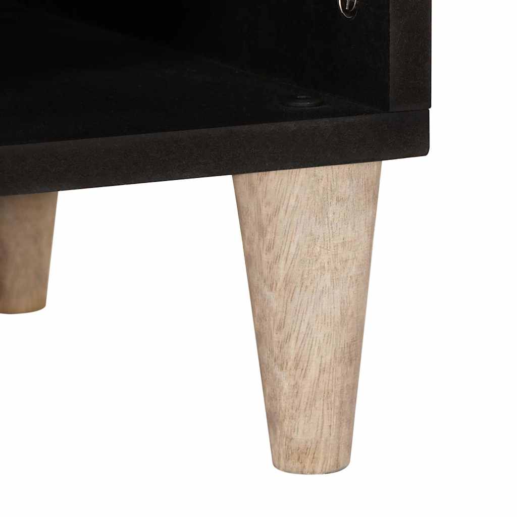 Meuble TV Blanc 105 x 33 x 46 cm bois de manguier massif XIOS