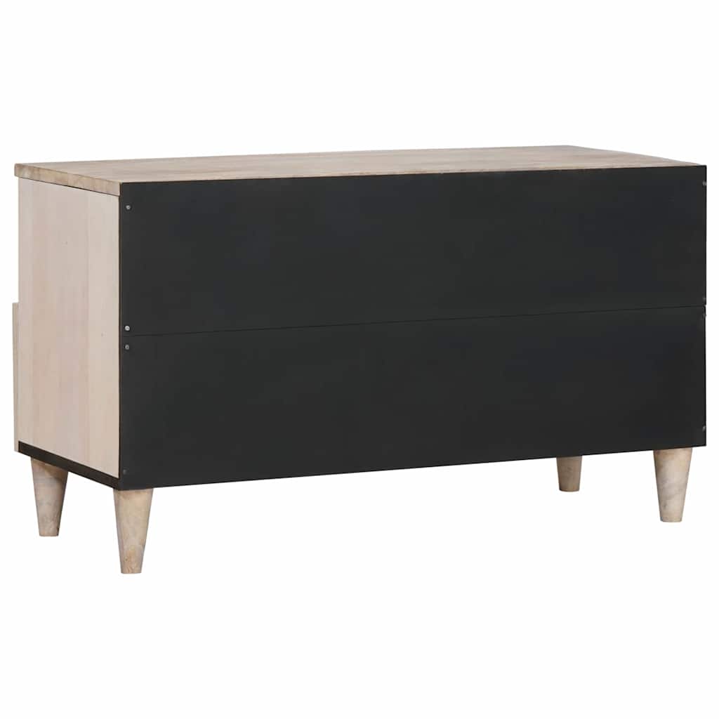 Meuble TV Blanc 80 x 33 x 46 cm bois de manguier massif XIOS