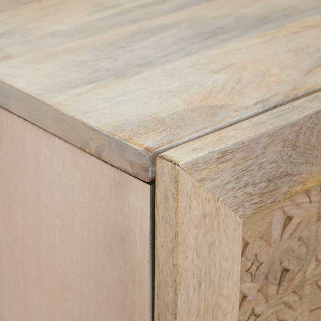 Haut Armoire Blanc 40 x 33 x 110 cm bois de manguier massif - XIOS