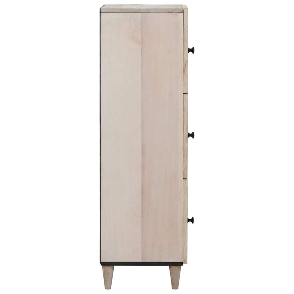 Haut Armoire Blanc 40 x 33 x 110 cm bois de manguier massif - XIOS
