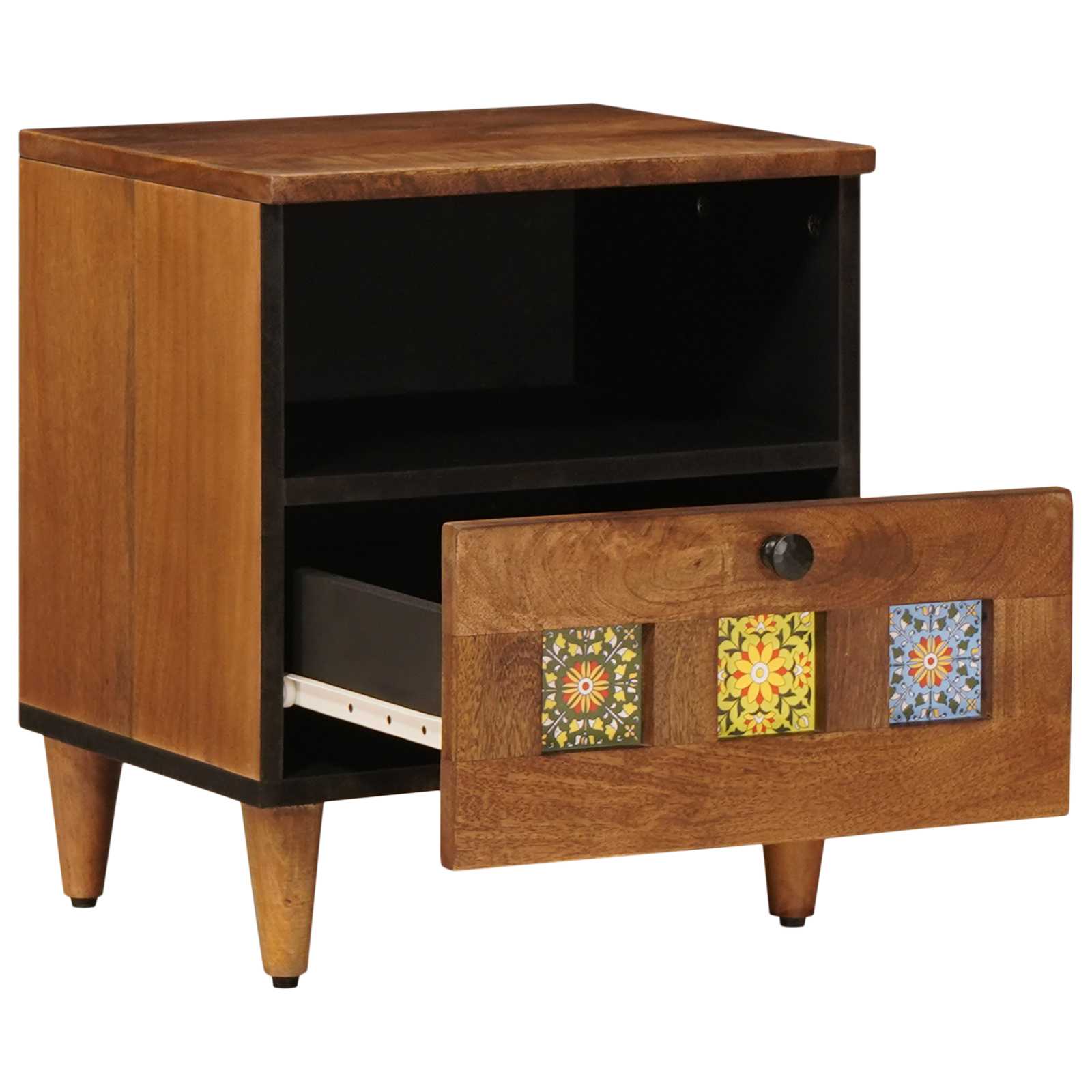 Cabinet de chevet avec tiroir 2 pcs Marron 40 x 33 x 46 cm - XIOS