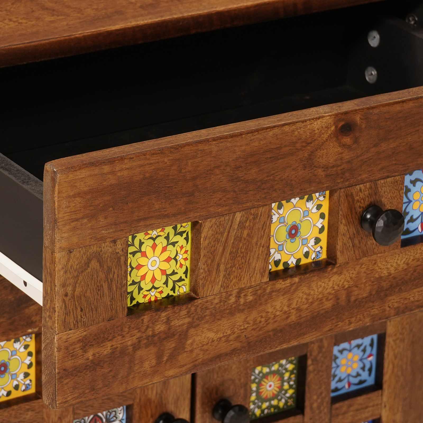 Cabinet de chevet Marron 50 x 33 x 60 cm Bois de mangue massif - XIOS