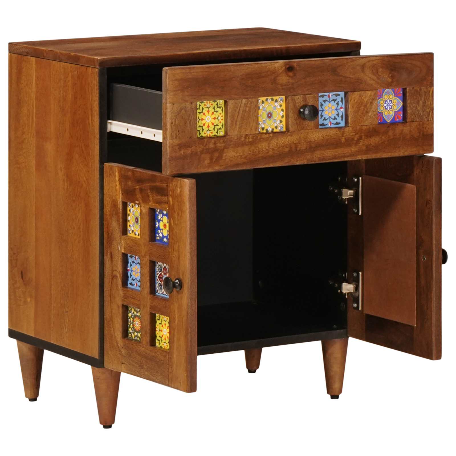 Cabinet de chevet Marron 50 x 33 x 60 cm Bois de mangue massif - XIOS