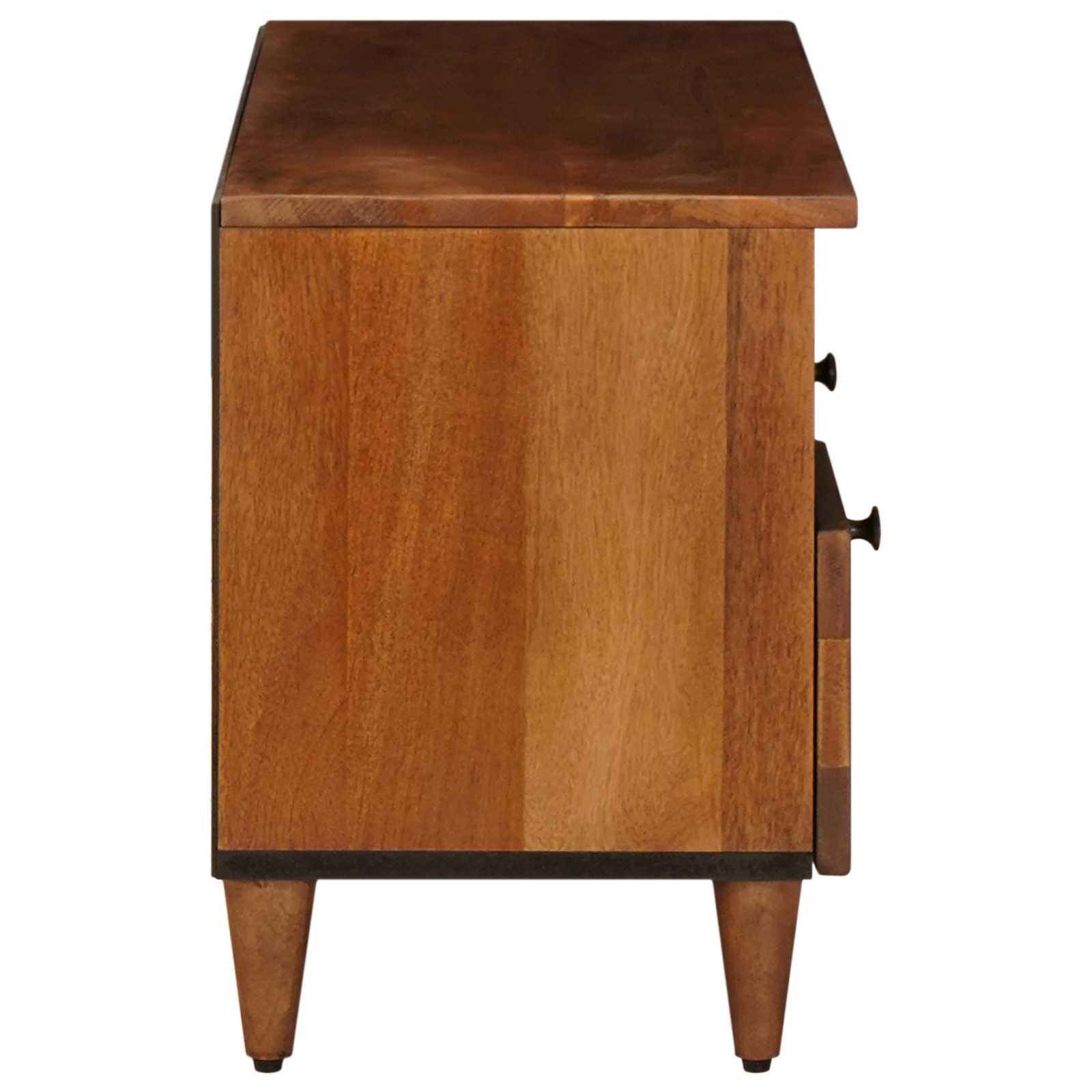 Meuble TV Noyer 100 x 33 x 46 cm Bois de mangue massif - XIOS