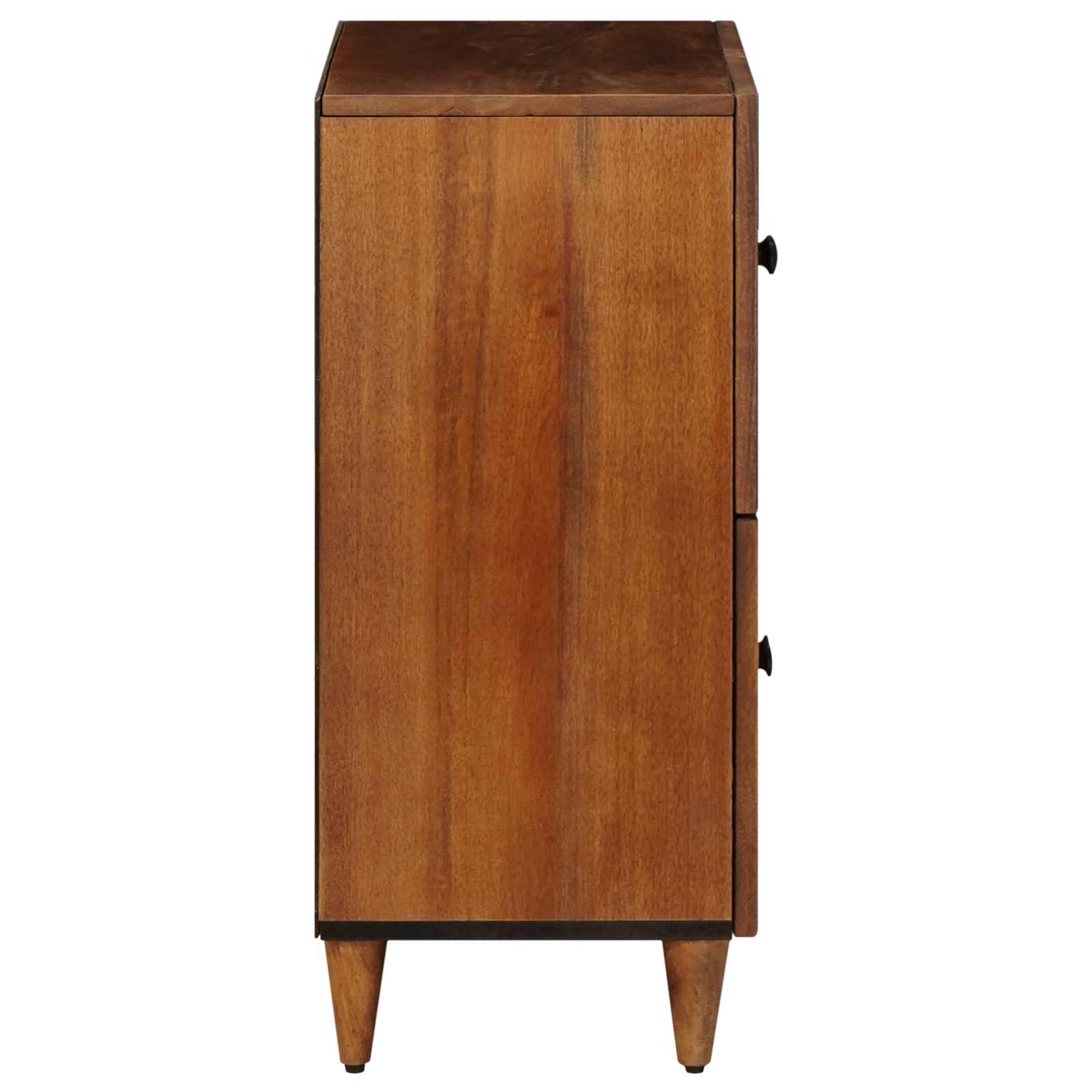 Buffet avec porte Noyer 60 x 33 x 75 cm Bois de mangue massif - XIOS