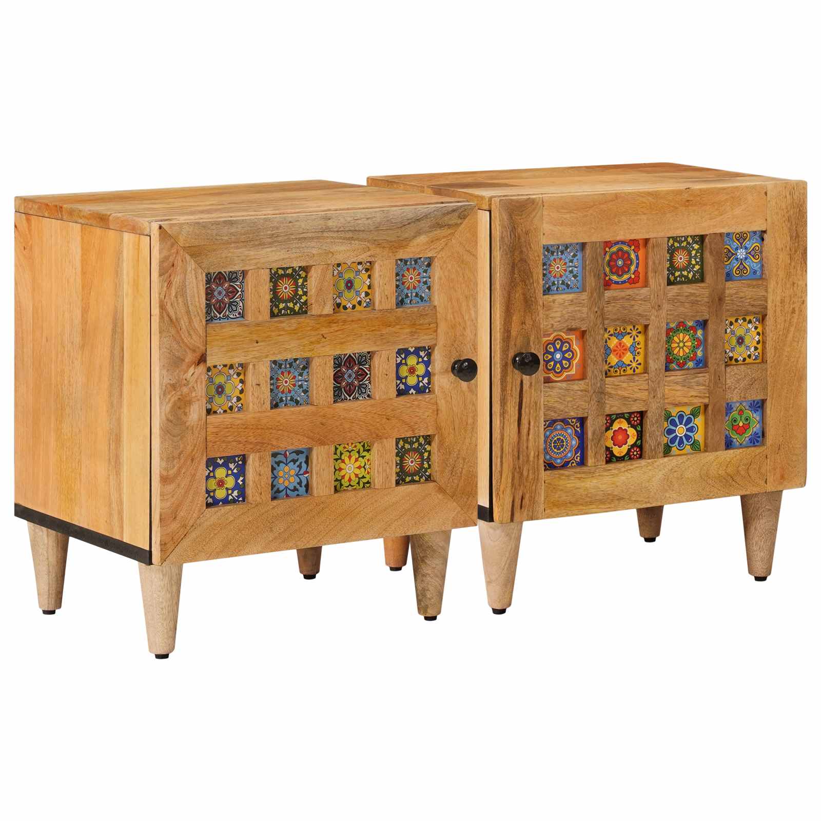 Cabinet de chevet 2 pcs Naturel 40 x 33,5 x 46 cm - XIOS