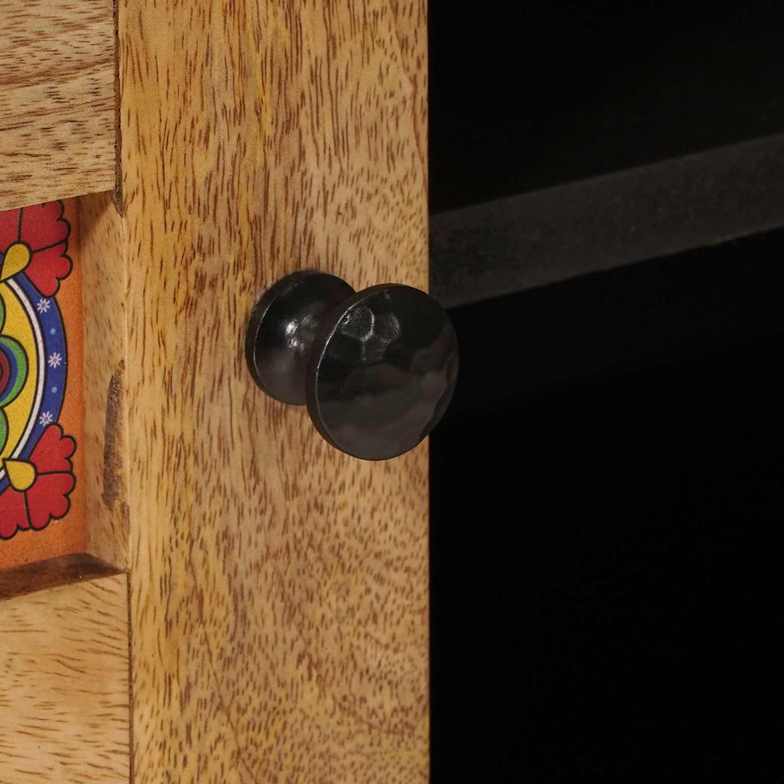 Meuble TV Naturel 105 x 33,5 x 46 cm Bois de mangue massif - XIOS