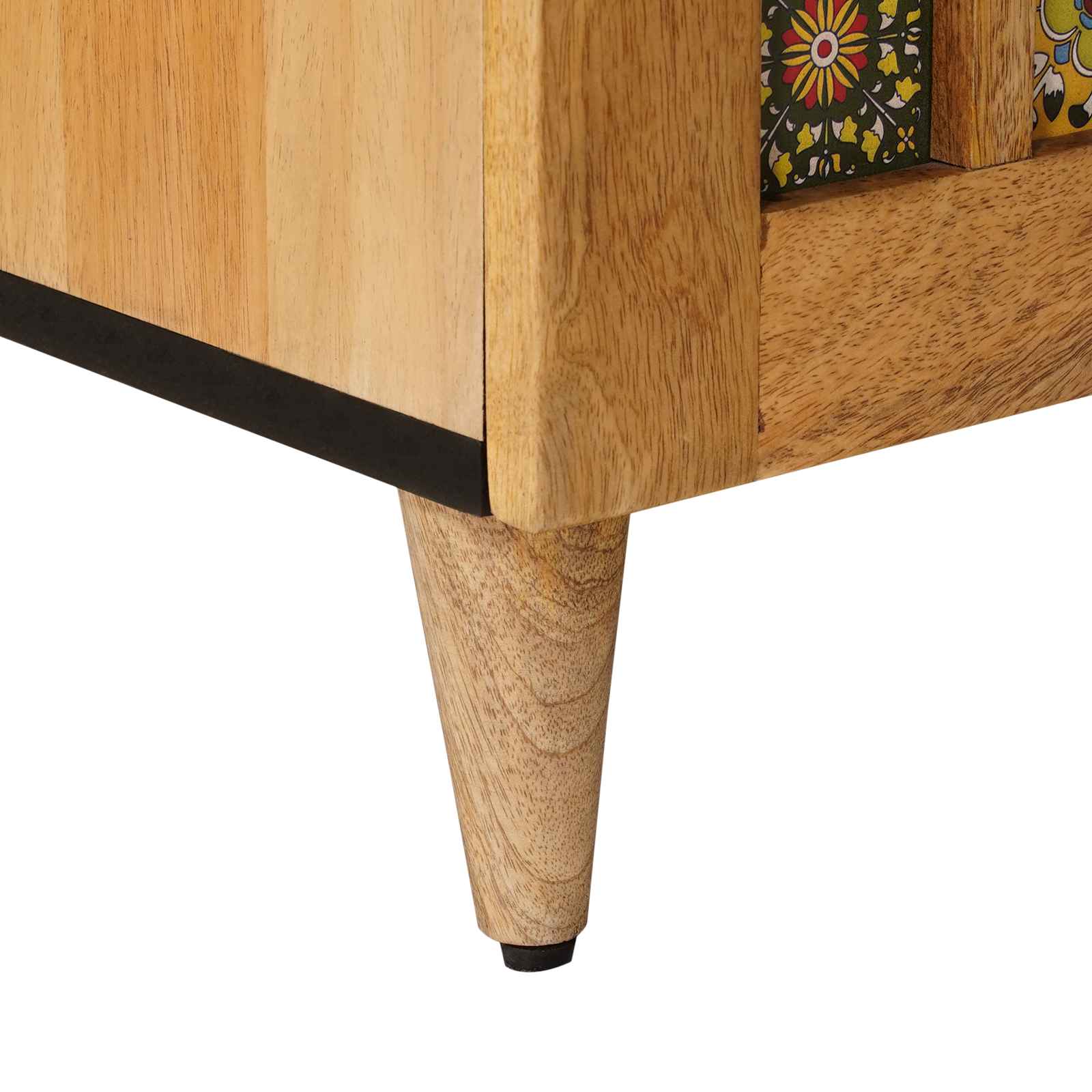Meuble TV Naturel 105 x 33,5 x 46 cm Bois de mangue massif - XIOS