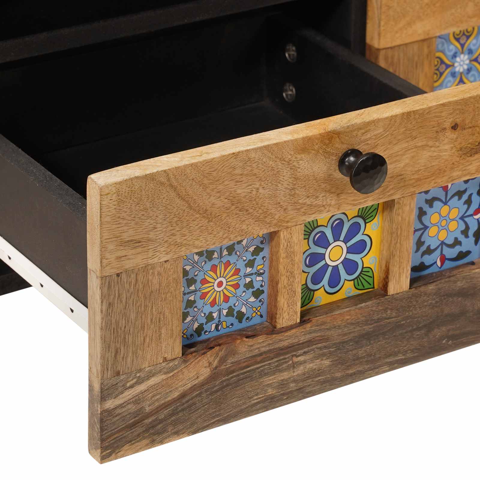 Meuble TV Naturel 70 x 33 x 46 cm Bois de mangue massif - XIOS