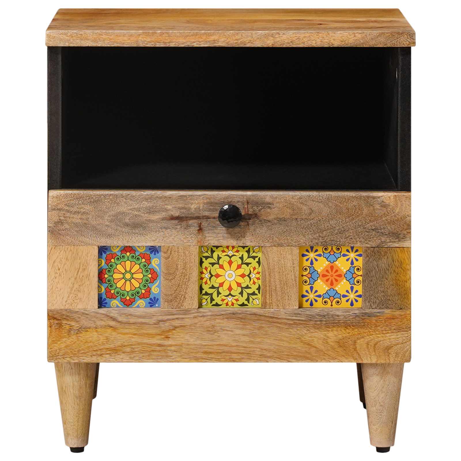 Cabinet de chevet Naturel 40 x 33 x 46 cm Bois de mangue massif - XIOS