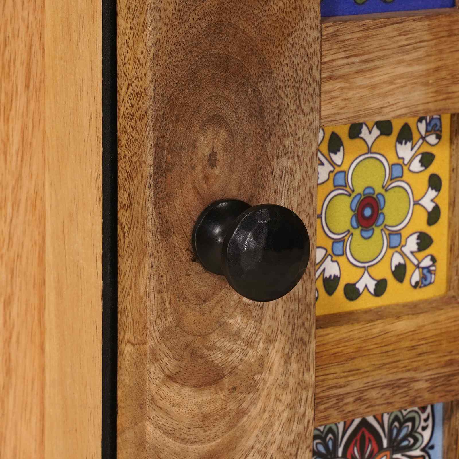 Cabinet de chevet Naturel 50 x 33 x 60 cm Bois de mangue massif - XIOS