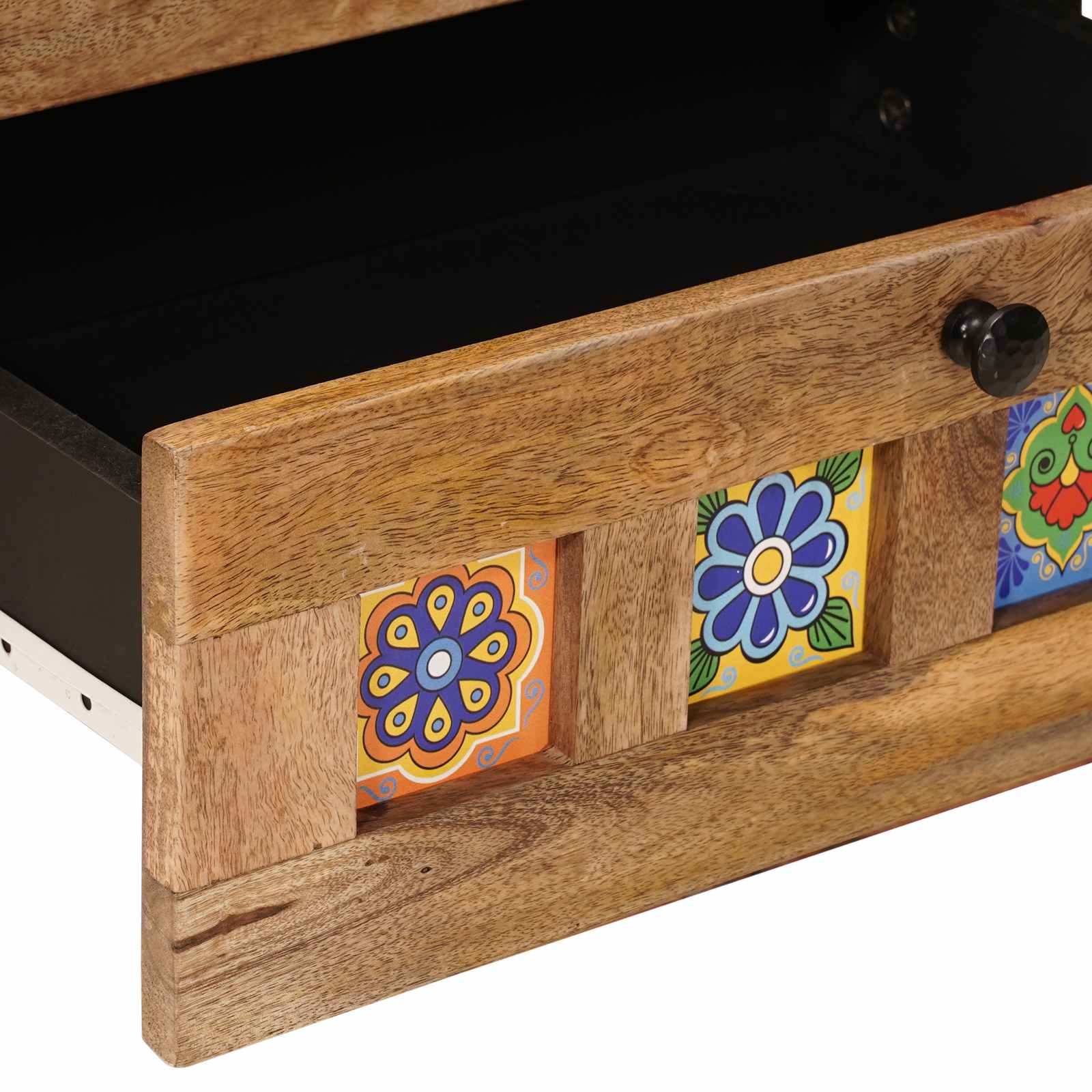 Cabinet de chevet Naturel 50 x 33 x 62 cm Bois de mangue massif - XIOS