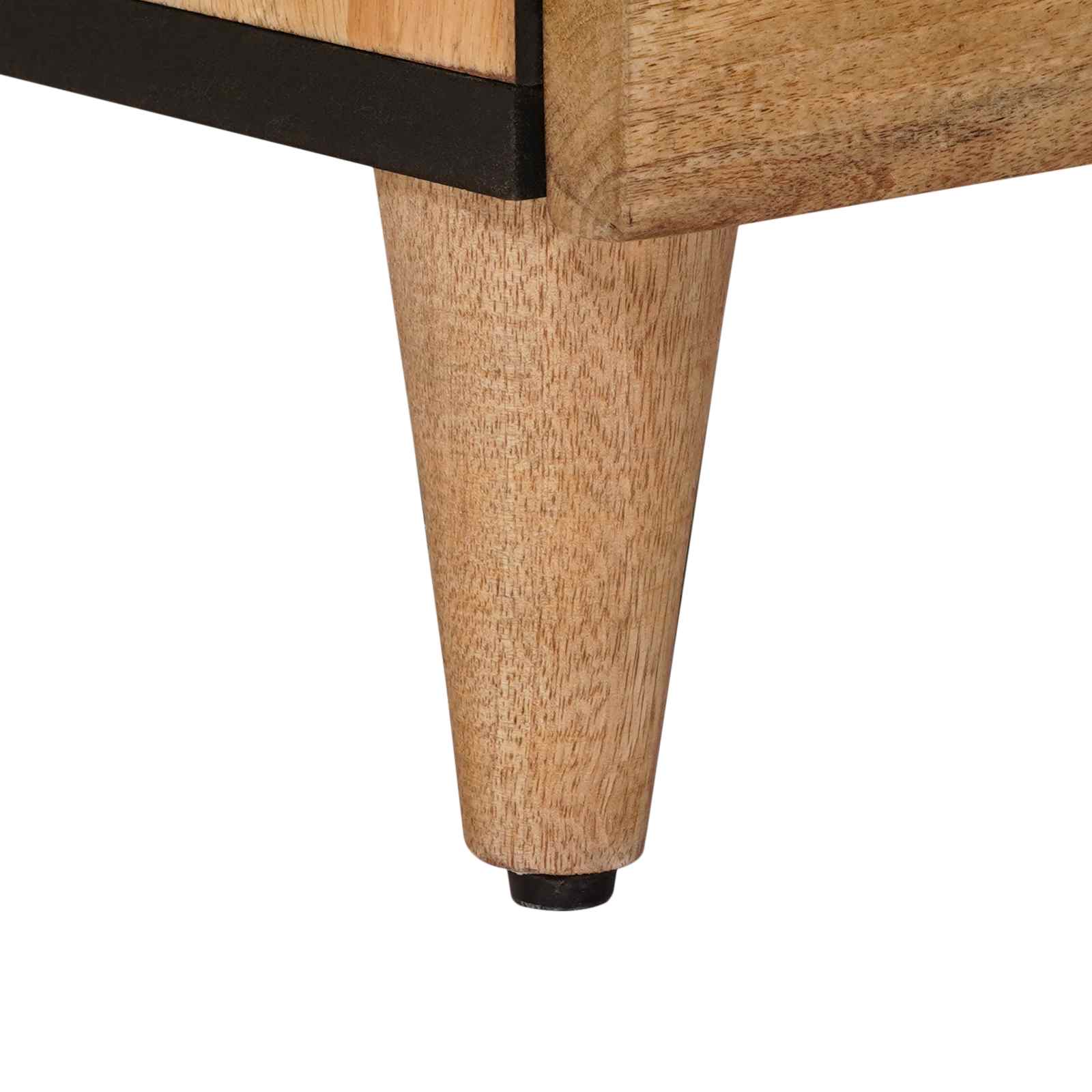 Cabinet de chevet Naturel 50 x 33 x 62 cm Bois de mangue massif - XIOS
