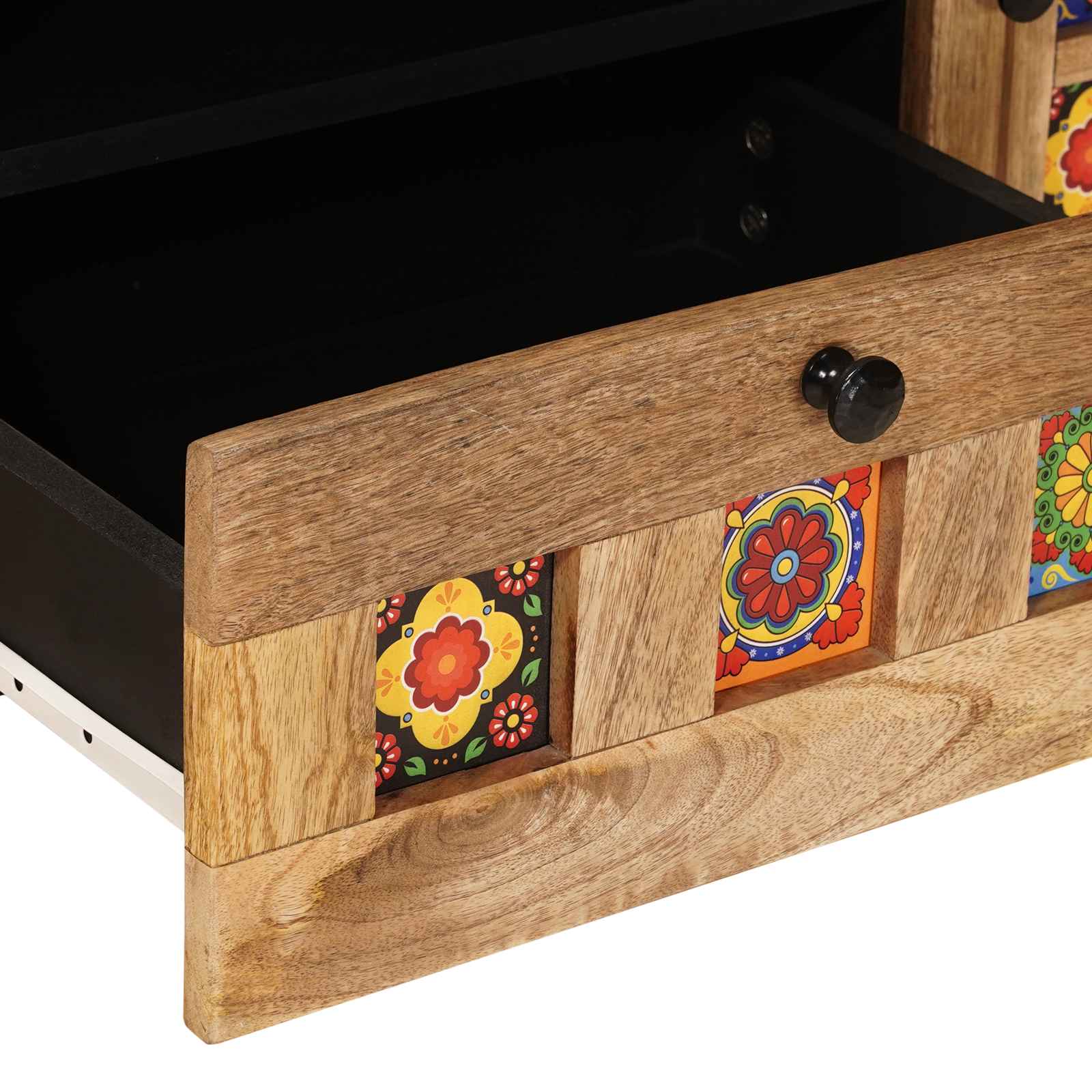 Meuble TV Naturel 105 x 33,5 x 46 cm Bois de mangue massif - XIOS