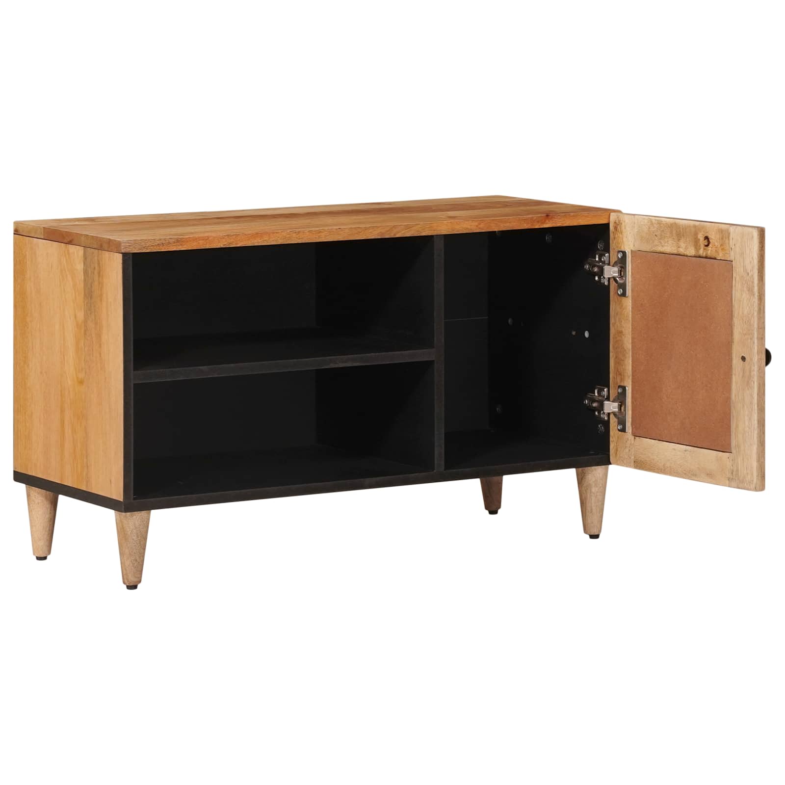 Meuble TV Naturel 80 x 31,5 x 46 cm Bois de mangue massif - XIOS