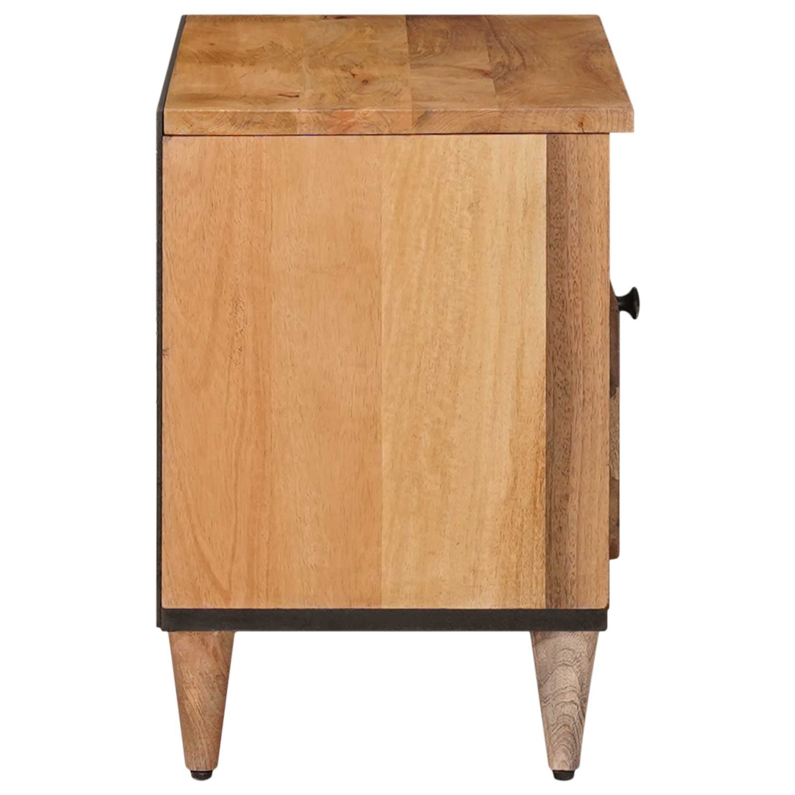 Meuble TV Naturel 80 x 33 x 46 cm Bois de mangue massif - XIOS