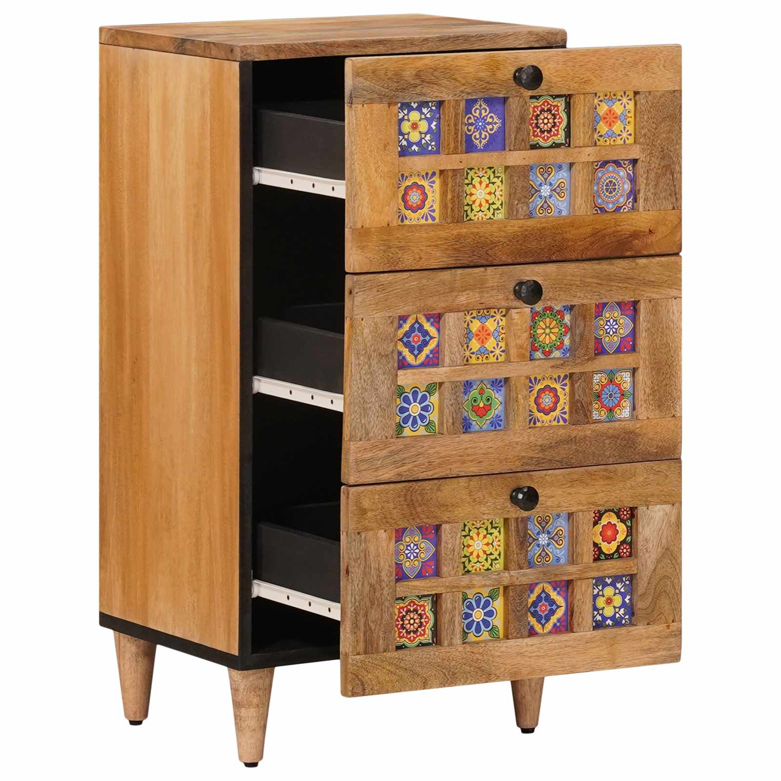 Buffet Naturel 40 x 33,5 x 75 cm Bois de mangue massif - XIOS