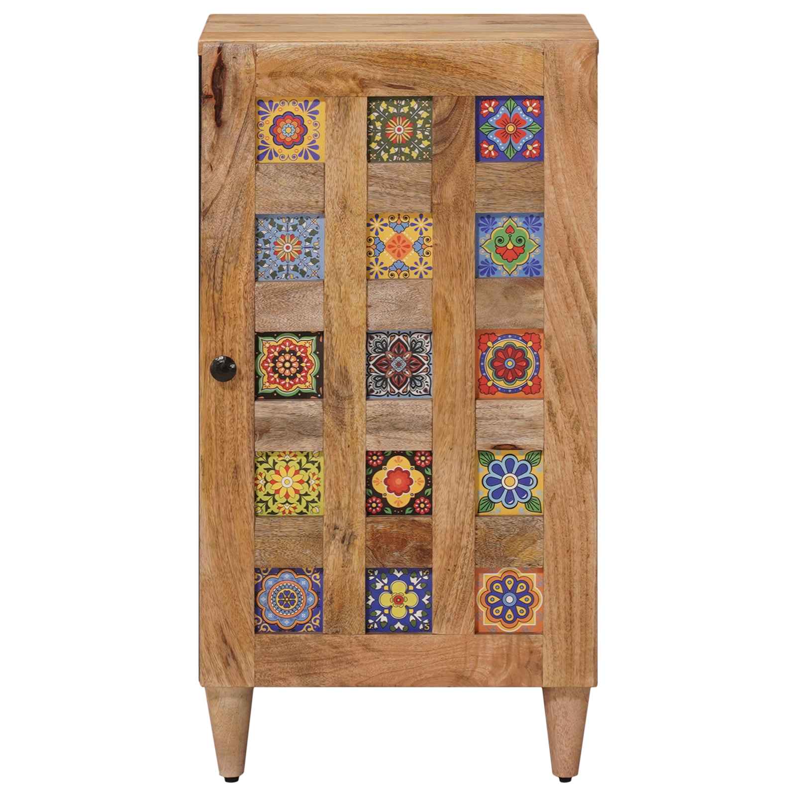 Buffet avec porte Naturel 40 x 33 x 75 cm Bois de mangue massif - XIOS