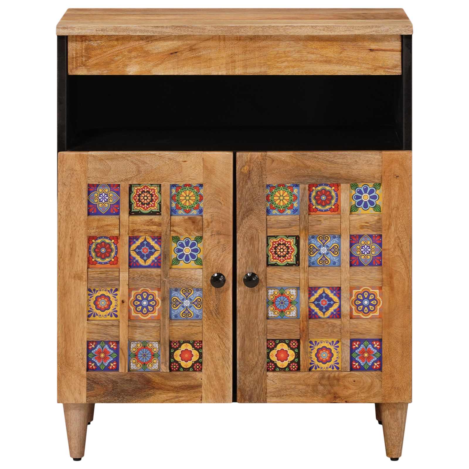 Buffet Naturel 60 x 33,5 x 75 cm Bois de mangue massif - XIOS
