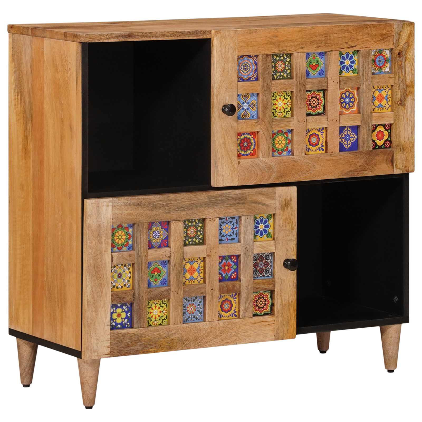 Buffet Naturel 80 x 33,5 x 75 cm Bois de mangue massif - XIOS