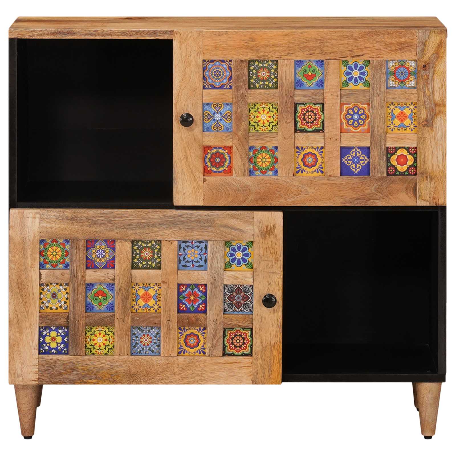 Buffet Naturel 80 x 33,5 x 75 cm Bois de mangue massif - XIOS