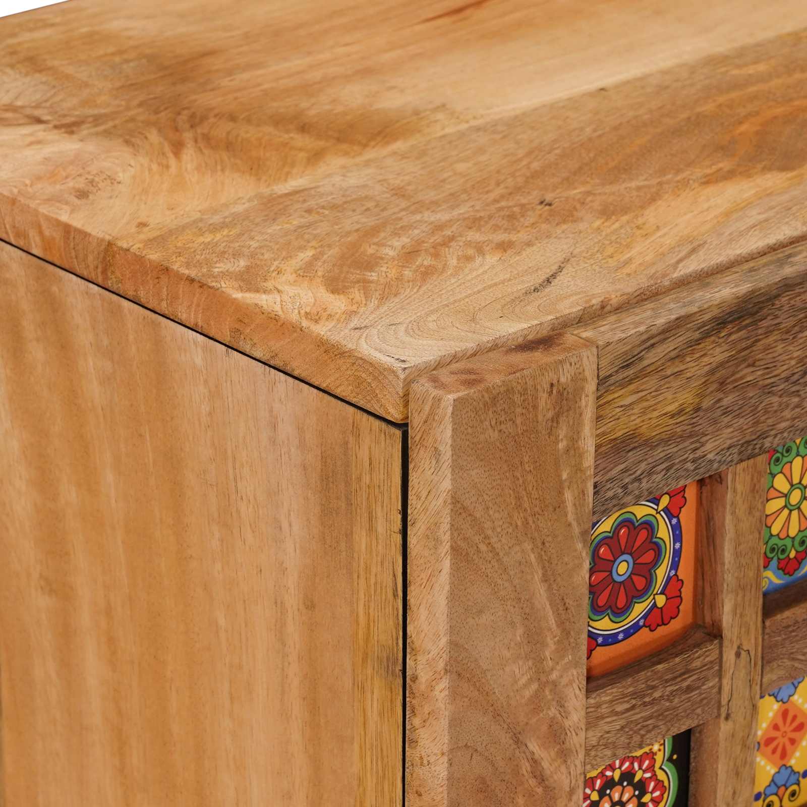 Buffet Naturel 90 x 33,5 x 75 cm Bois de mangue massif - XIOS