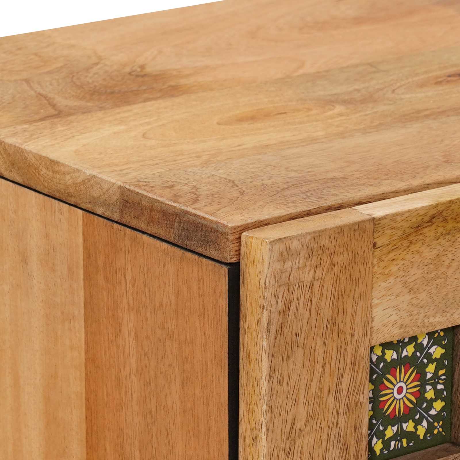 Haut Armoire Naturel 40 x 33 x 110 cm Bois de mangue massif - XIOS