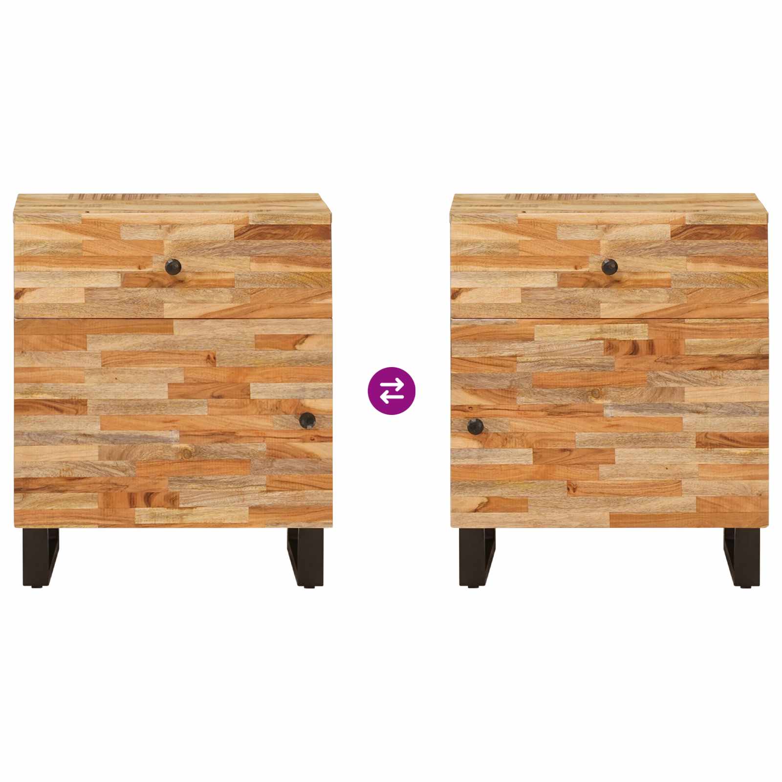 Armoire de lit Marron 50 x 33 x 60 cm Bois de mangue massif - XIOS