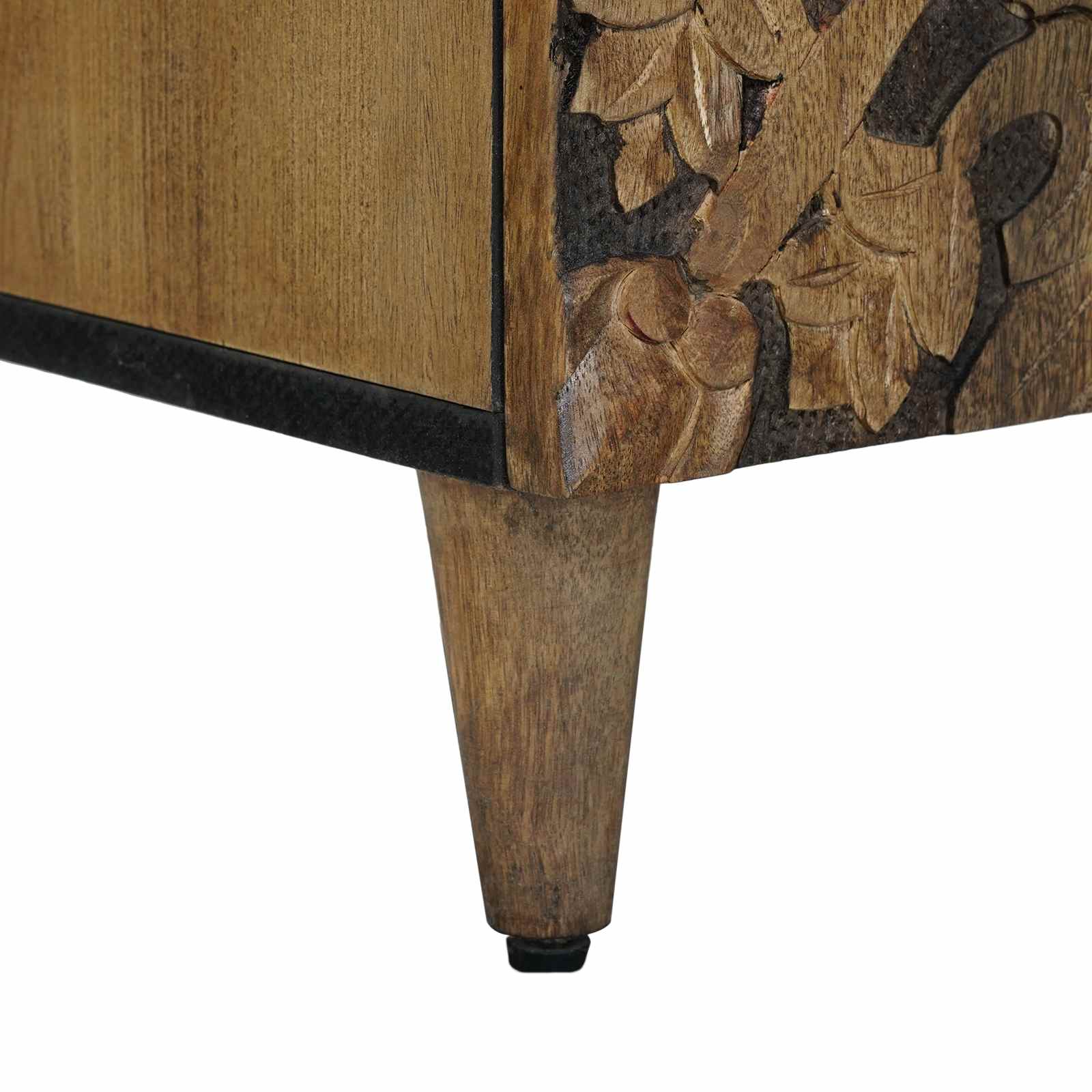 Meuble TV Marron 105 x 33,5 x 46 cm Bois de mangue massif - XIOS