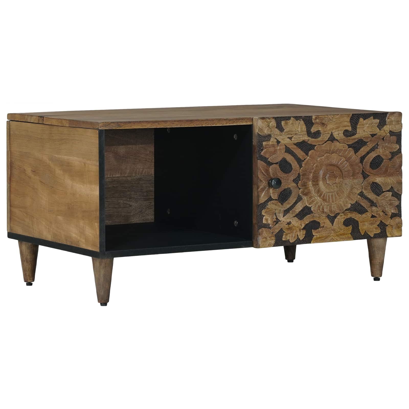 Table basse Marron 80 x 50 x 40 cm Bois de mangue massif - XIOS