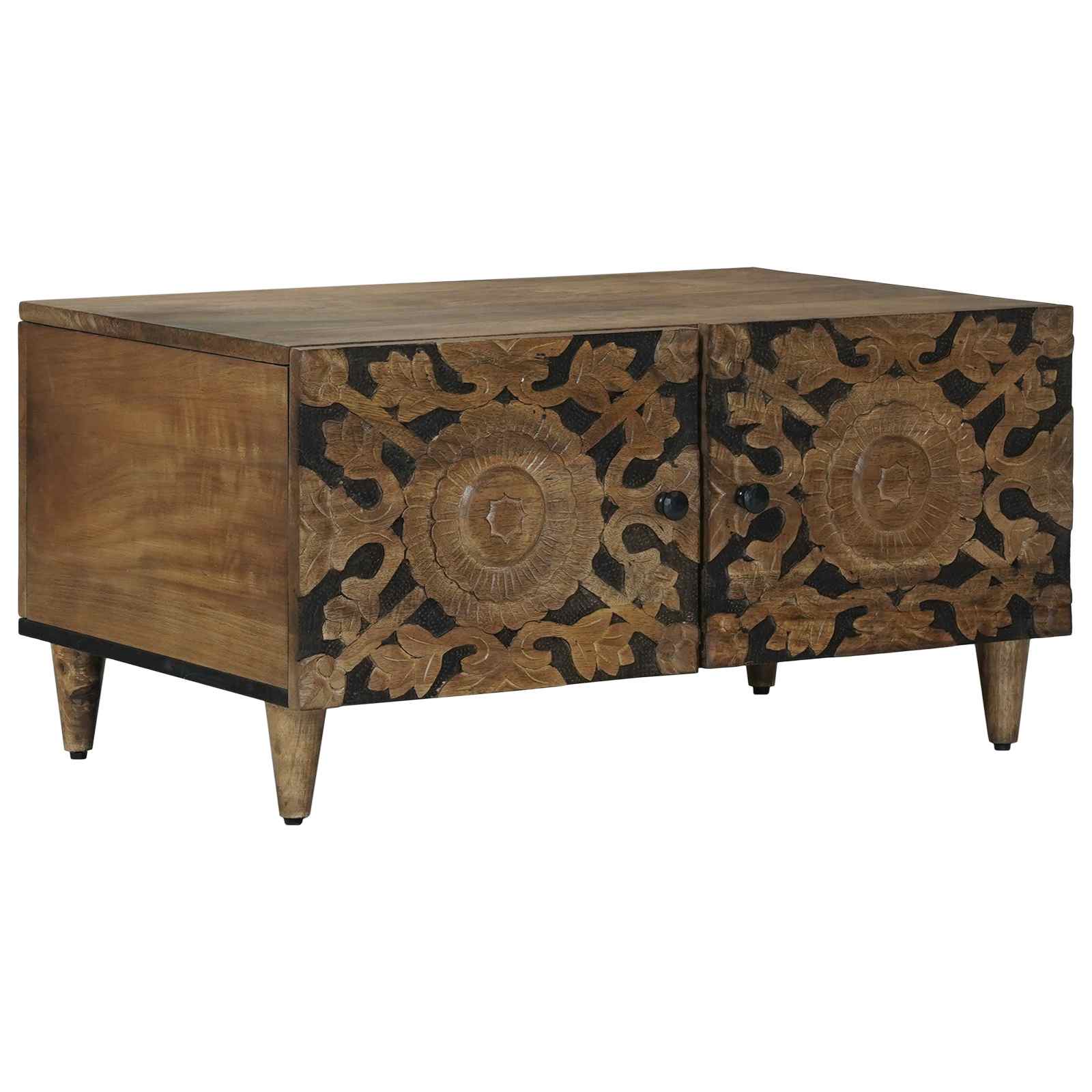 Table basse Marron 80 x 50 x 40 cm Bois de mangue massif - XIOS