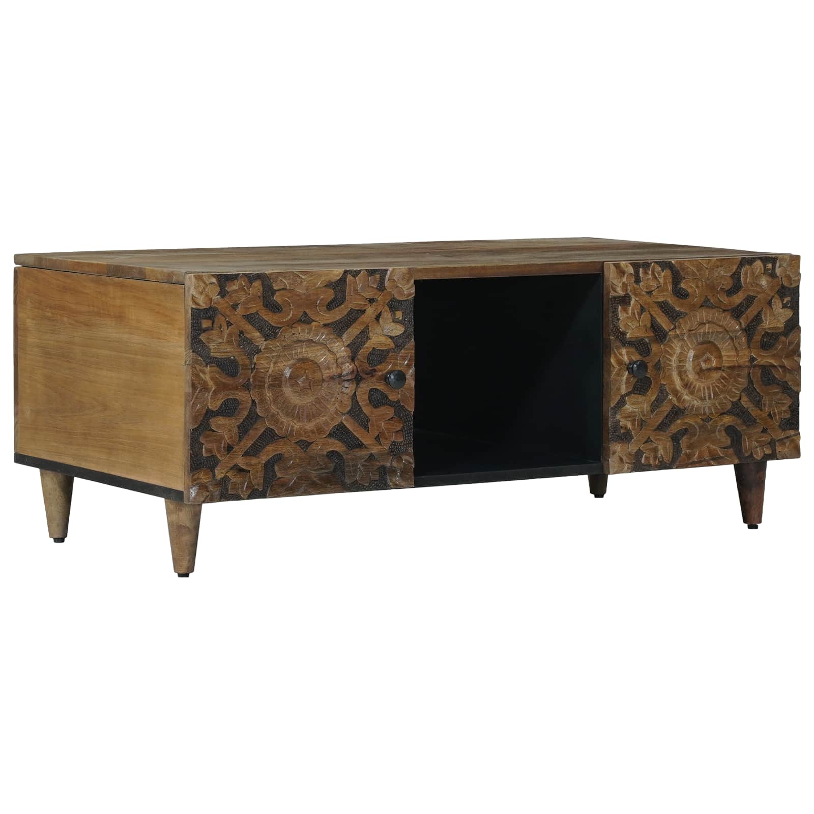Table basse Marron 100 x 54 x 40 cm Bois de mangue massif - XIOS
