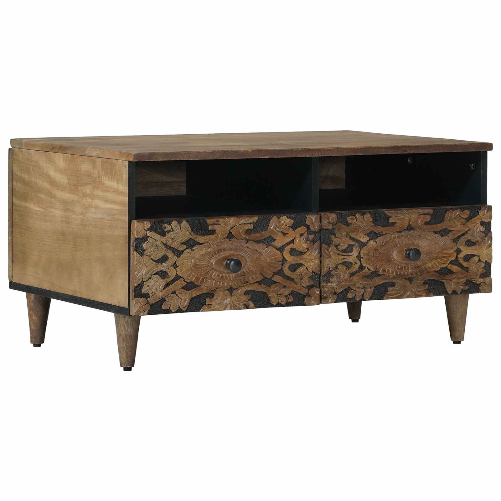 Table basse Marron 80 x 54 x 40 cm Bois de mangue massif - XIOS