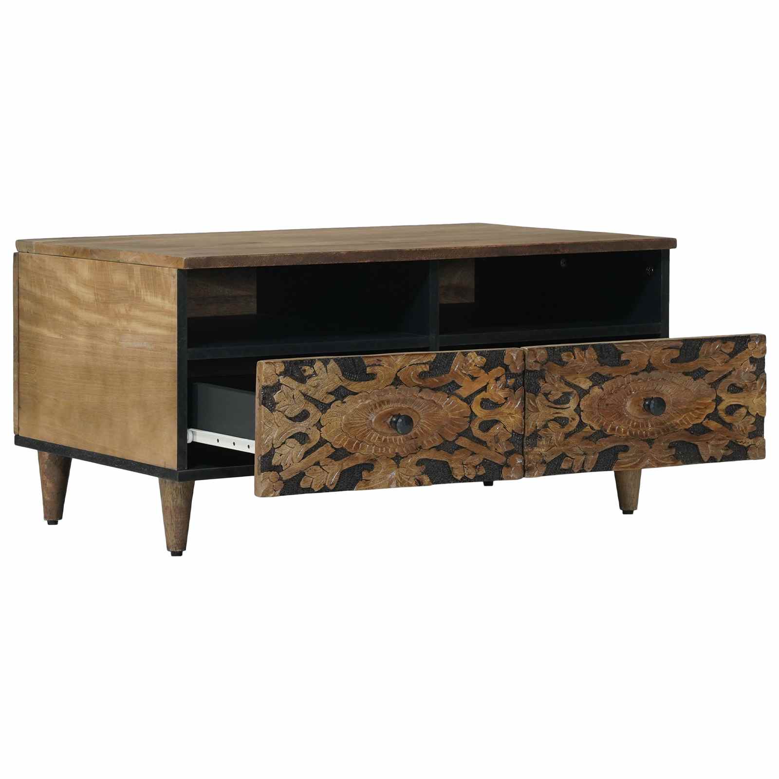 Table basse Marron 80 x 54 x 40 cm Bois de mangue massif - XIOS